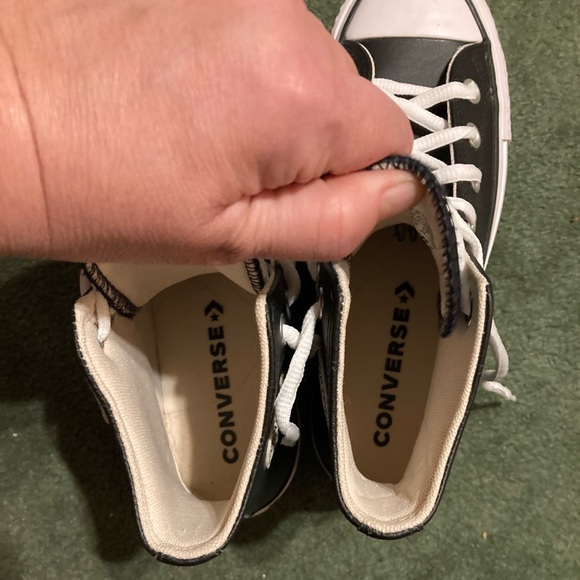 Converse Chuck Taylor All Star Lift Leather High Top sneakers Sz 6 - Picture 2 of 9